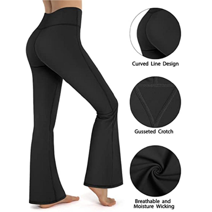 High waisted micro flared yoga pants