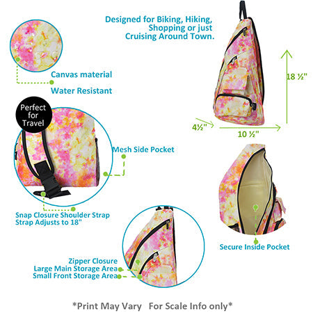 !HOT DEAL! Tropical Tie Dye NGIL Sling Backpack
