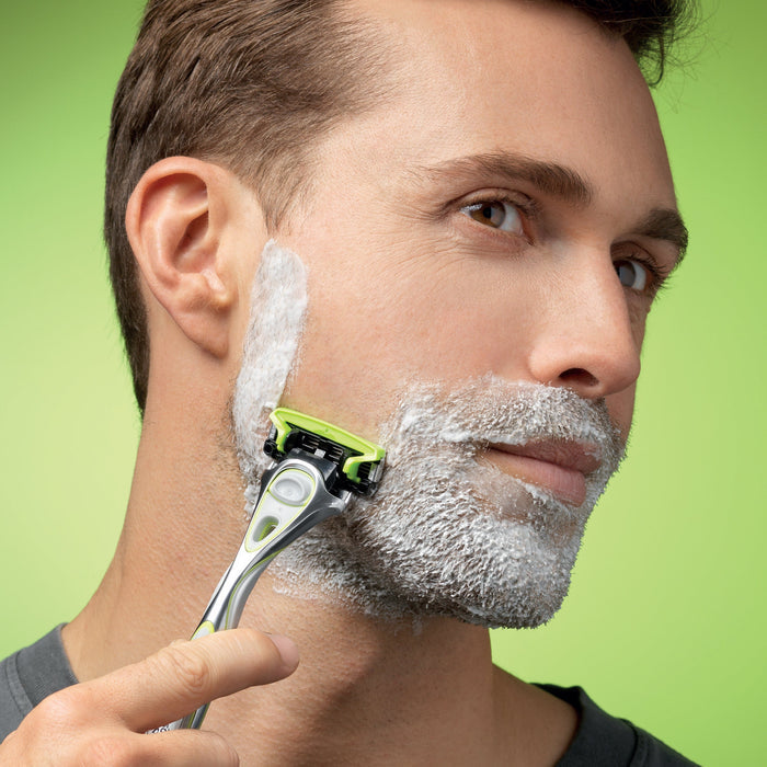 Man shaving with Wilkinson Sword's Hydro 5 Sensitive Razor