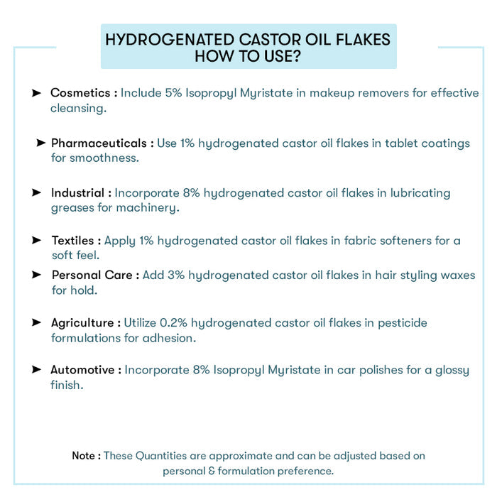 How to Use Hydrogenated Castor Oil Flakes