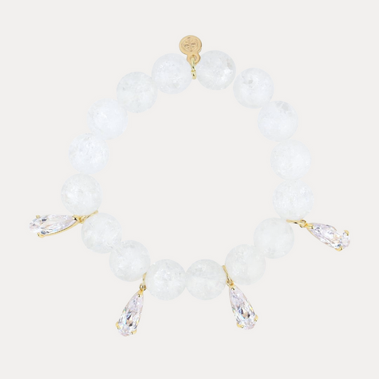 Icicle Bracelet | Crystal Clear Beaded Bracelet for Women