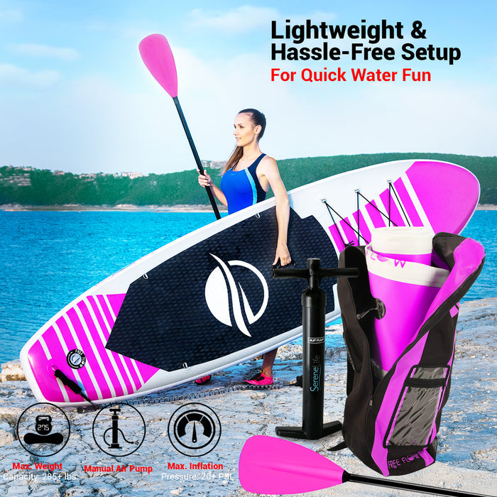 Inflatable Paddle Board, Stable Design, Non-Slip EVA Deck Pad, Teal