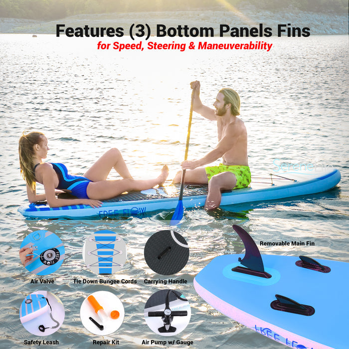 Inflatable Paddle Board, Stable Design, Non-Slip EVA Deck Pad, Teal