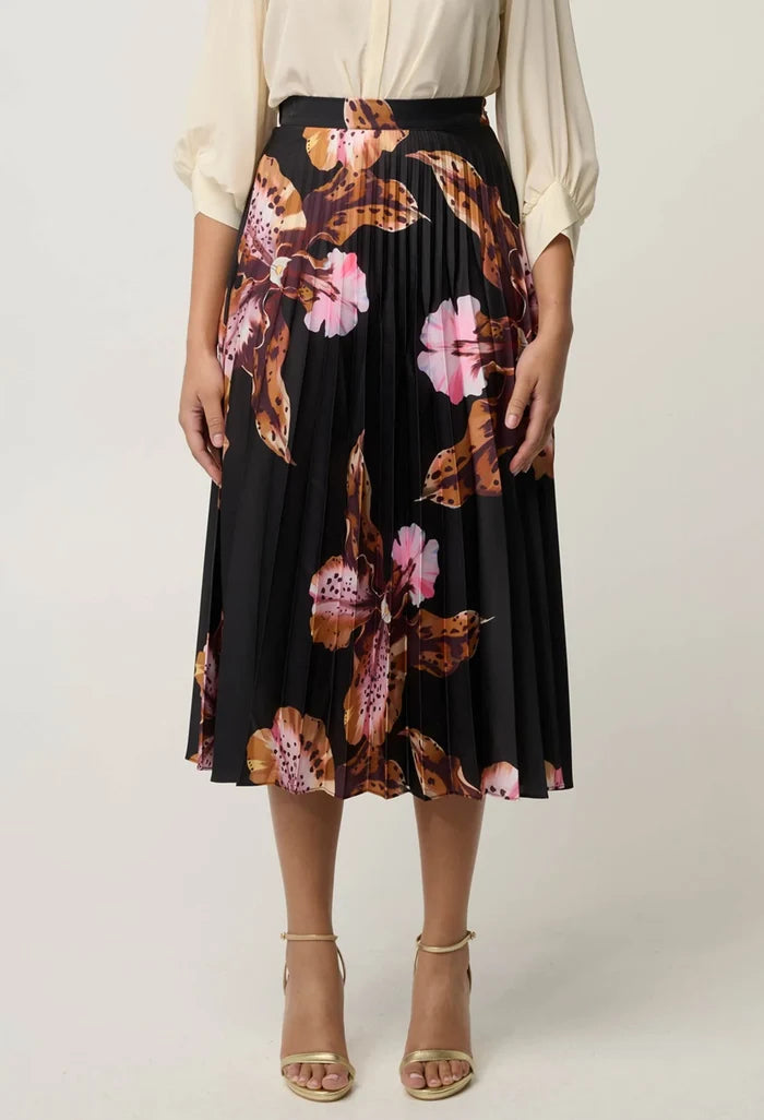 IRIS PLEATED POLYESTER SKIRT in Sunset Orchid from Oncewas