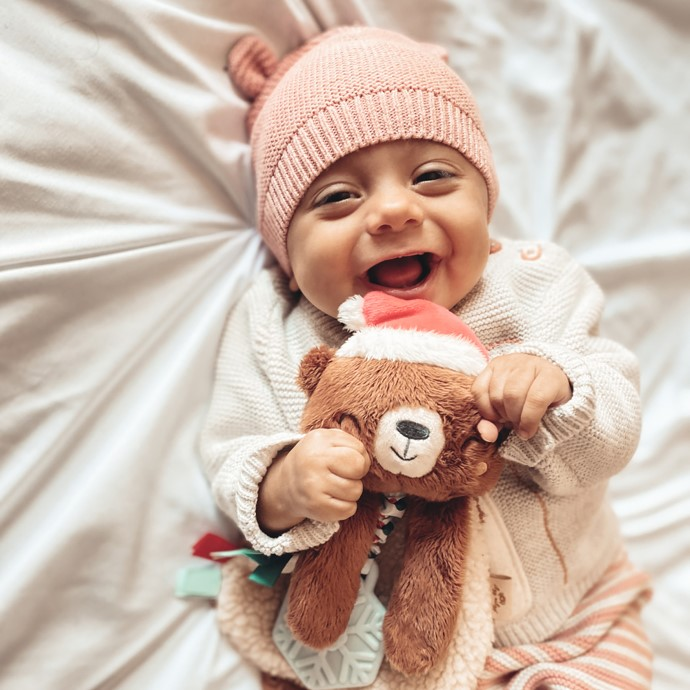 Itzy Ritzy Itzy Lovey Holiday Plush with Teether - Bear