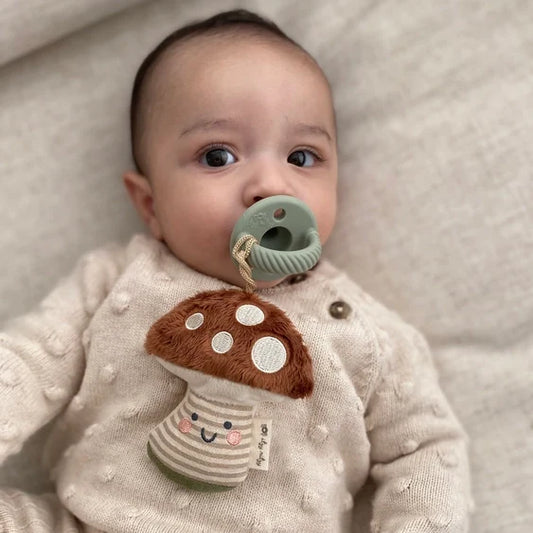 Itzy Ritzy Sweetie Pal Plush & Pacifier - Mushroom