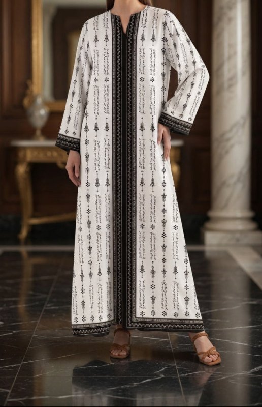 Ivory Script Kaftan