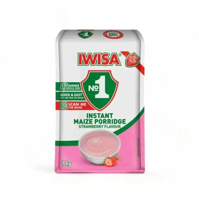 IWISA Instant Maize Porridge strawberry flavor 1kg pack breakfast meal