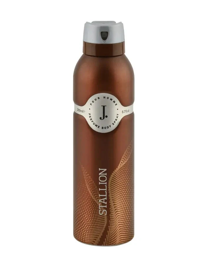 Brown spray bottle with 'J' brand logo on a white background