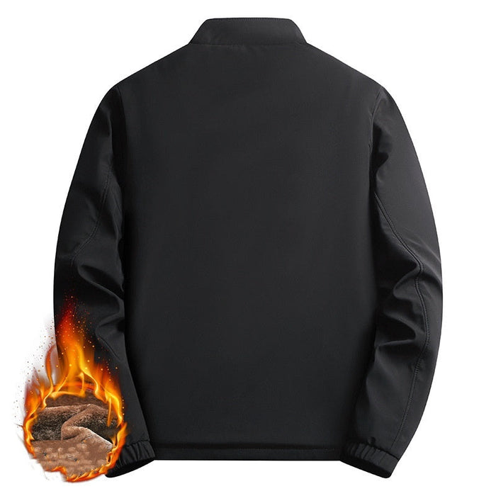 Jacob - Veste homme chaude zippée avec col montant protecteur