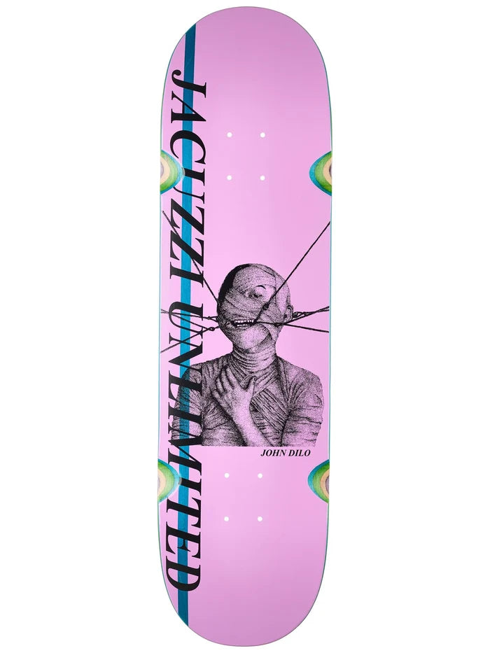 Jacuzzi Unlimited Dilo Mummy EX7 8.5 skateboard deck front view