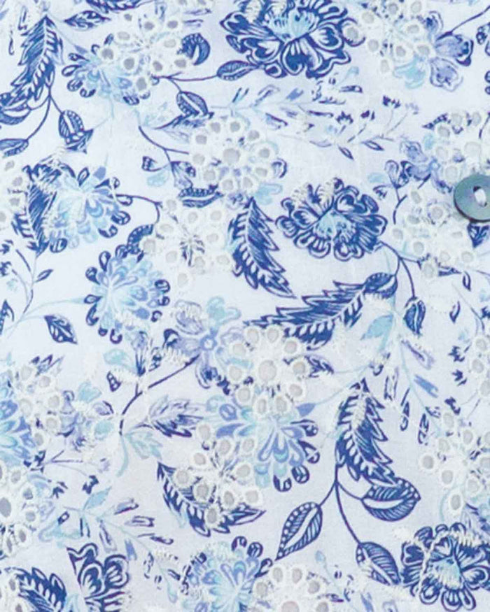 Joyce Patterned Cotton Short Sleeve Lined Dress - Image 3 - Country Collection