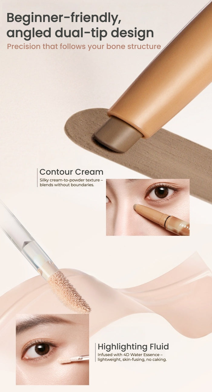 JUDYDOLL Long-wear Double-head Highlight & Contour Pen T5844