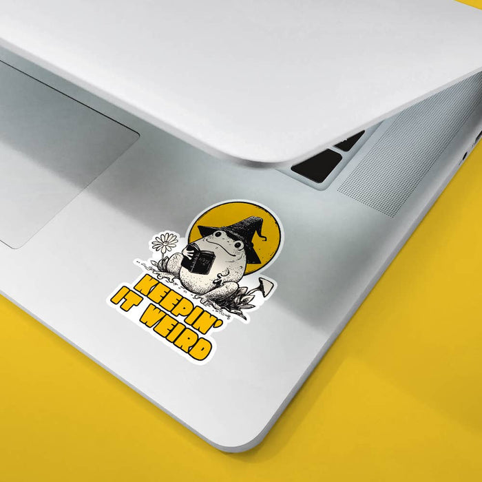 Keepin' It Weird Wizard Frog Sticker