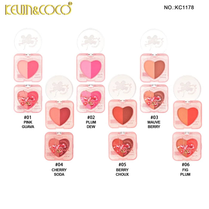 Kevin & Coco - Cherry Pie Duo Blush – 2-in-1 Buildable Powder Blush