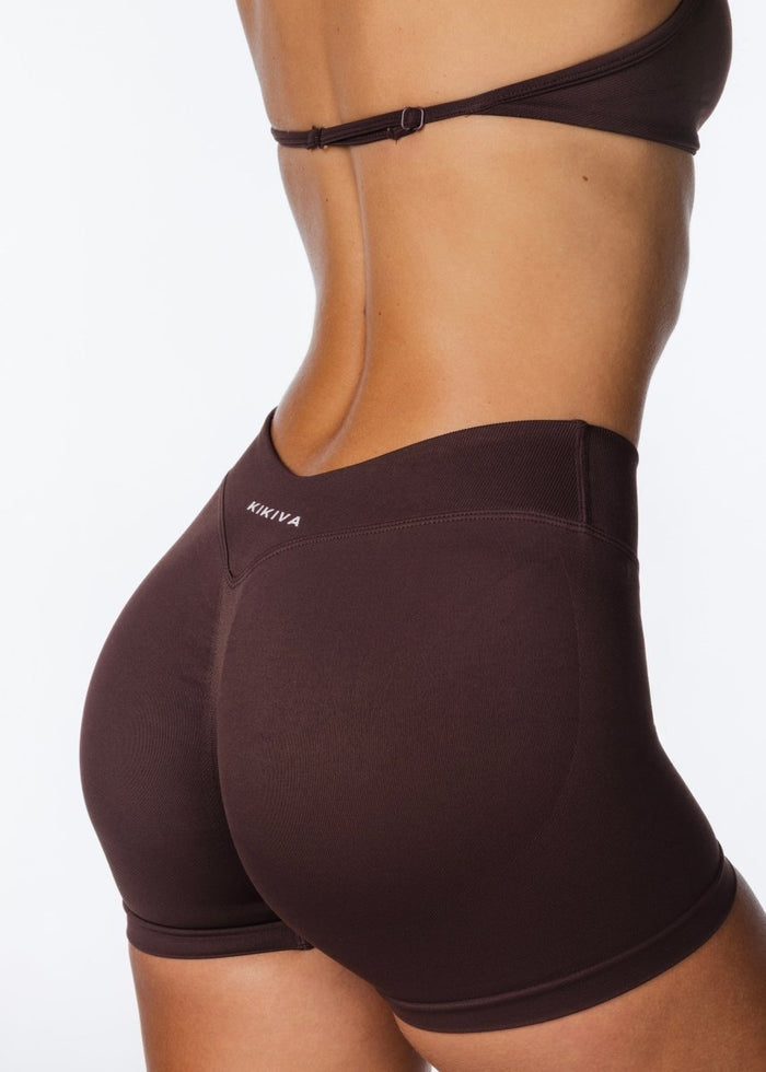 Kikiva Scoop Dynamic Shorts - Espresso - Kikiva Collection