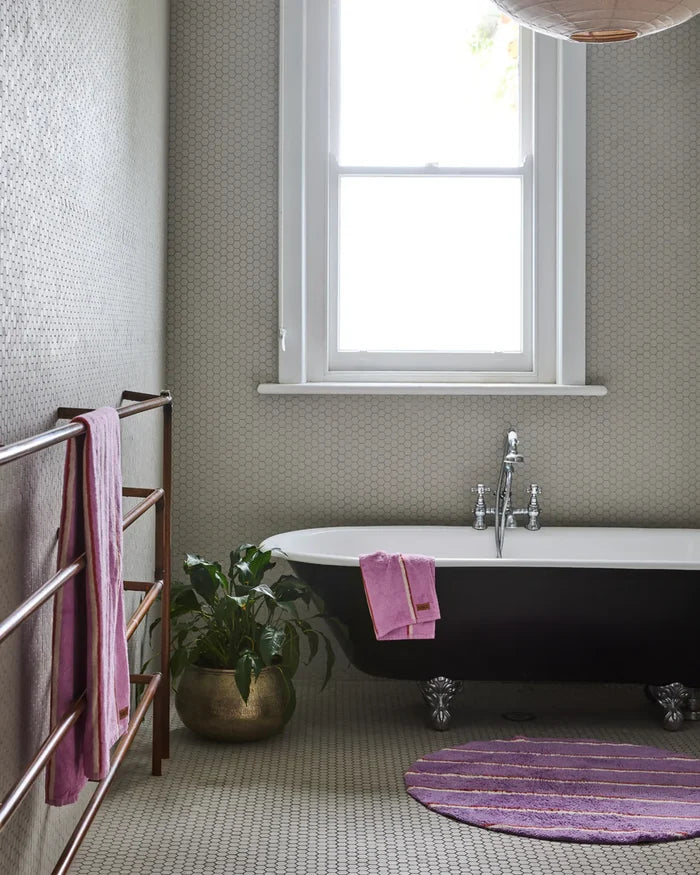 KIP & CO TERRY HAND TOWEL | Lavender Field Stripe - Darling & Domain