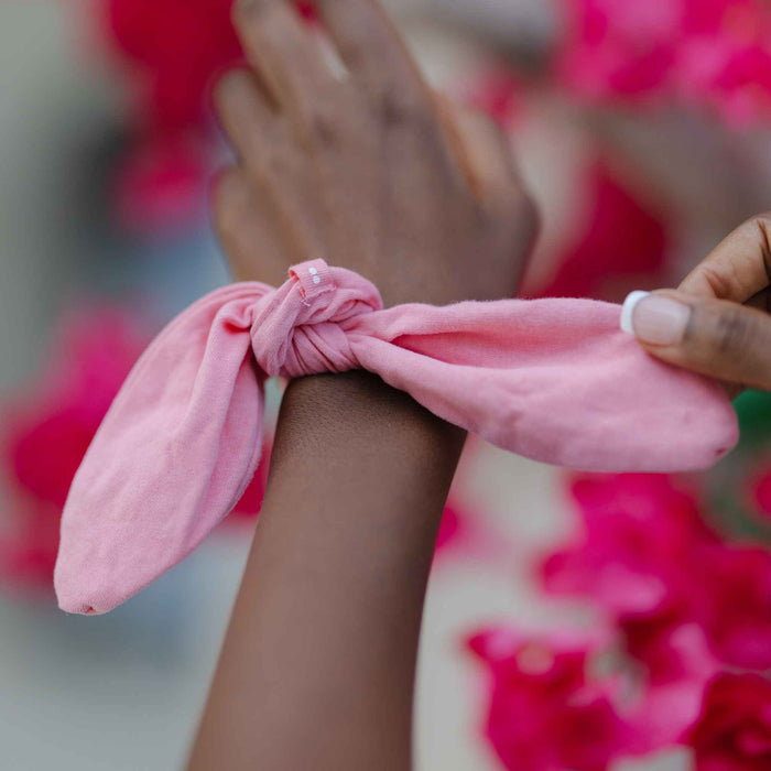 Kooshoo Plastic-Free 3-in-1 Bow Scrunchie - Flamingo