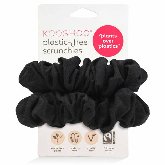 Kooshoo Plastic-Free Scrunchies - All Black