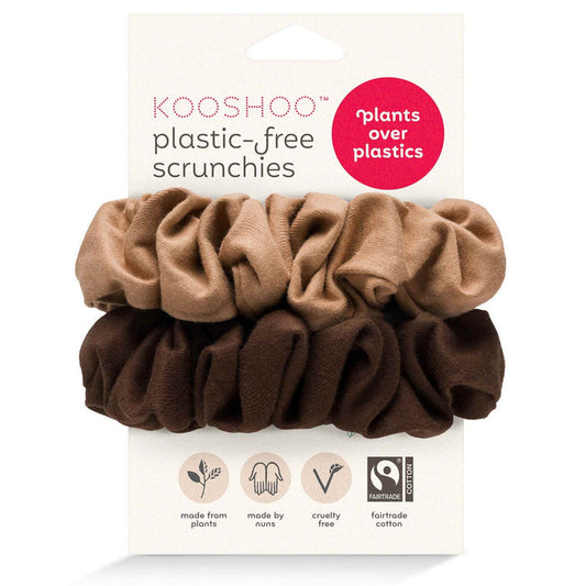 Kooshoo Plastic-Free Scrunchies - Macchiato Brown