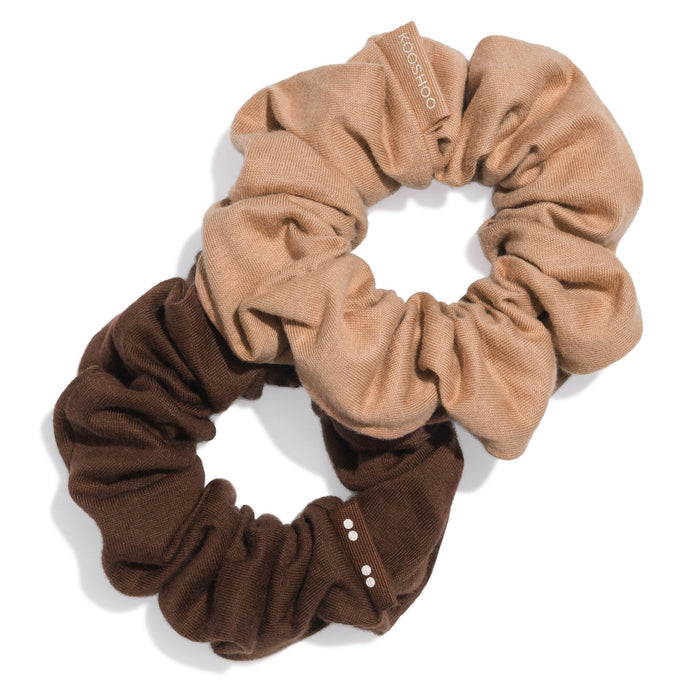 Kooshoo Plastic-Free Scrunchies - Macchiato Brown