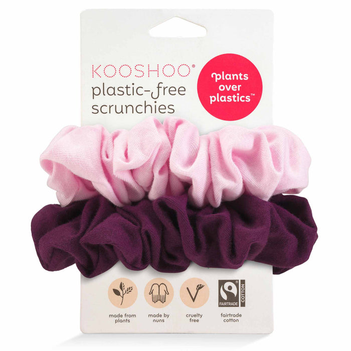 Kooshoo Plastic-Free Scrunchies - Pink Beet