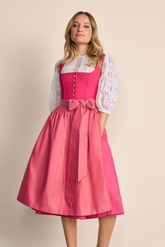 Kruger Long Dirndl 2pcs. 70cm "Belli" red