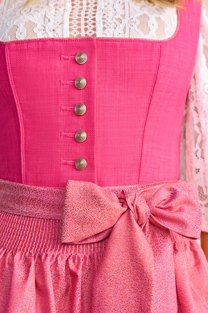 Kruger Long Dirndl 2pcs. 70cm "Belli" red