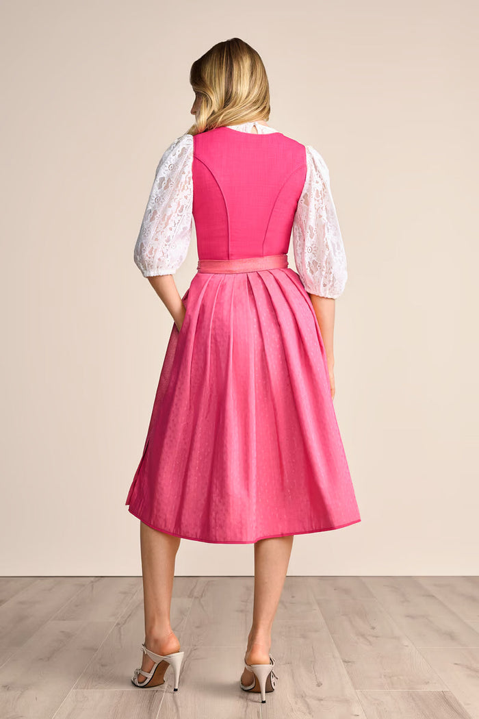 Kruger Long Dirndl 2pcs. 70cm "Belli" red