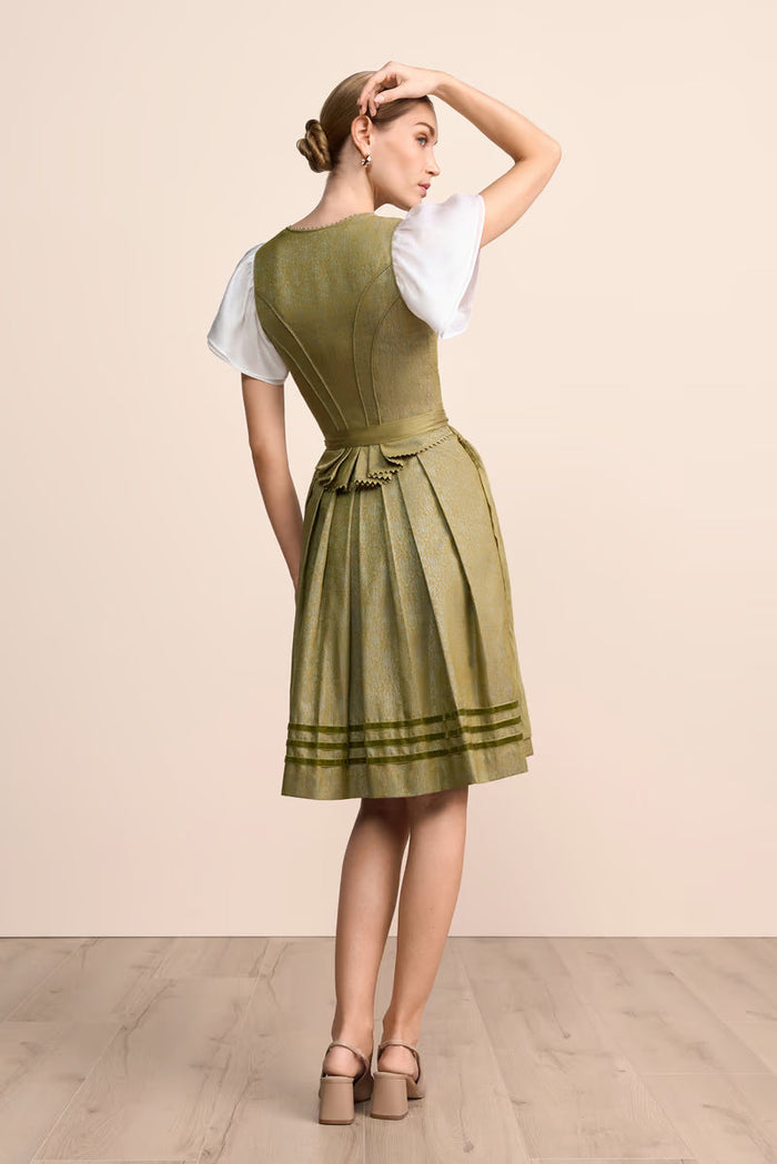 Kruger Midi Dirndl 2pcs. 60cm "Eryndra" green