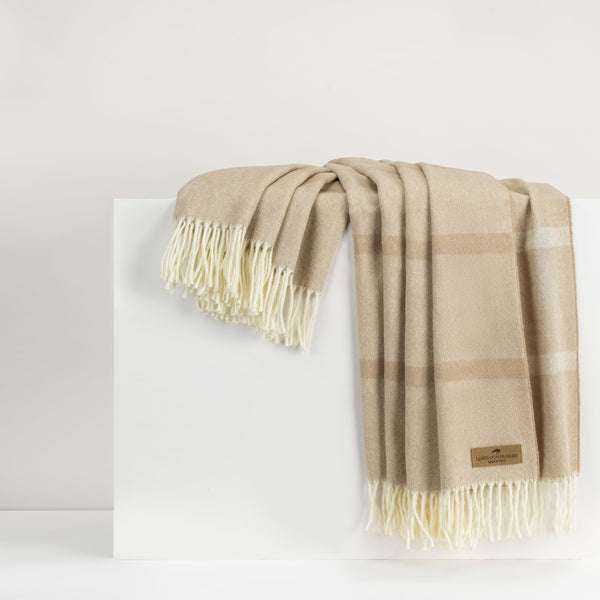 Lands Downunder Montauk Stripe Herringbone Throw