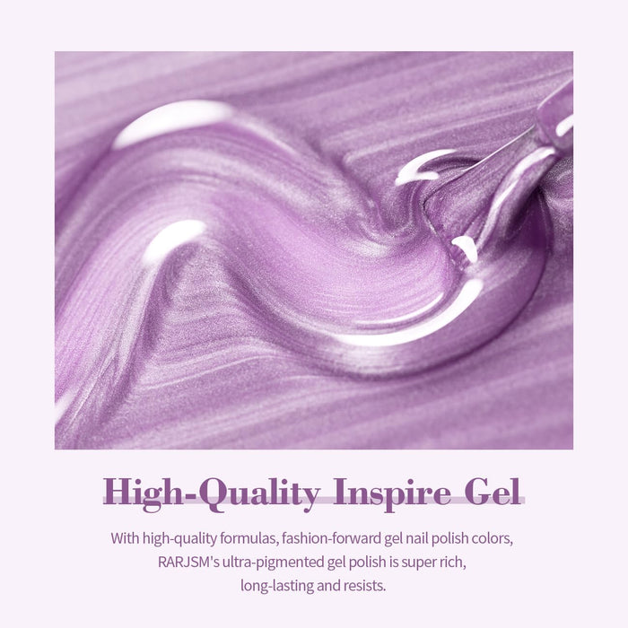 High-quality inspire gel ultra-pigmented super rich long-lasting lavender swirl moonlight cat eye soft lilac pearlescent
