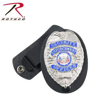 Leather Clip-on Badge Holder / Swivel Snap