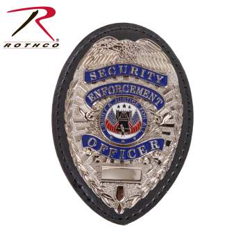 Leather Clip-On Badge Holder