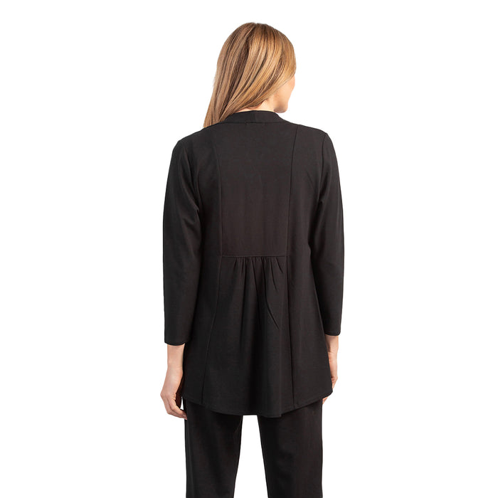 Long Shirred Back Open Front Cardigan - 55935