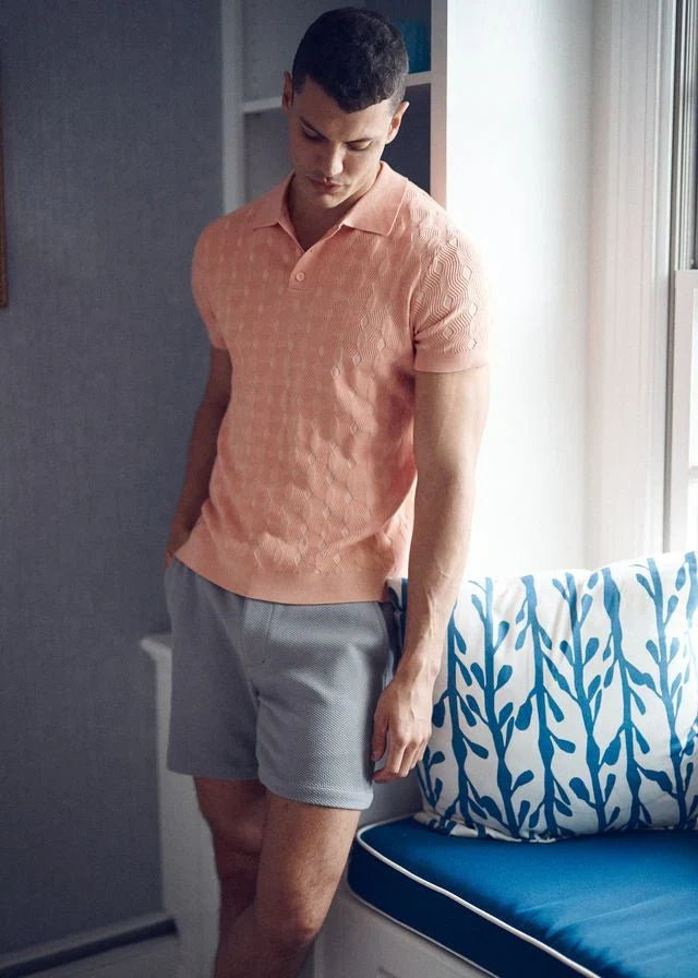 Lunar 6" Inseam Textured Stretch Knit Chino Shorts PM-2541