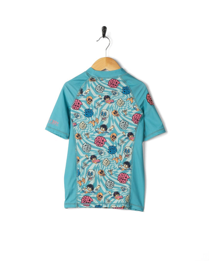 Lush Waves Kids Short Sleeve Rashvest in Blue