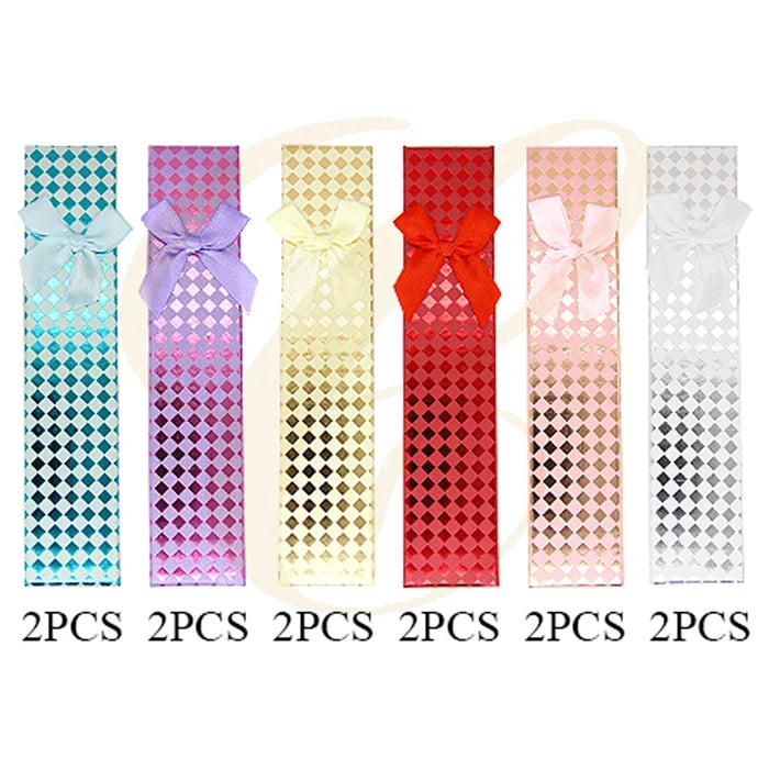 Luxe Metallic Diamond Pattern Jewelry Gift Box (21x4.5 CM)