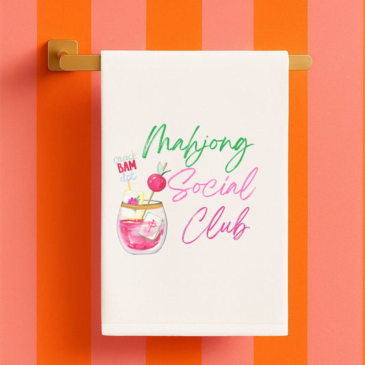 Mahjong Social Club Tea Towel