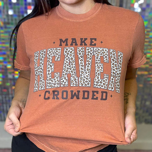 Make Heaven Crowded Leopard Graphic Tee #26122