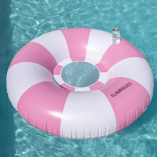Mambo Inflatable Donut Pool Float with Mesh Seat for Pool & Beach