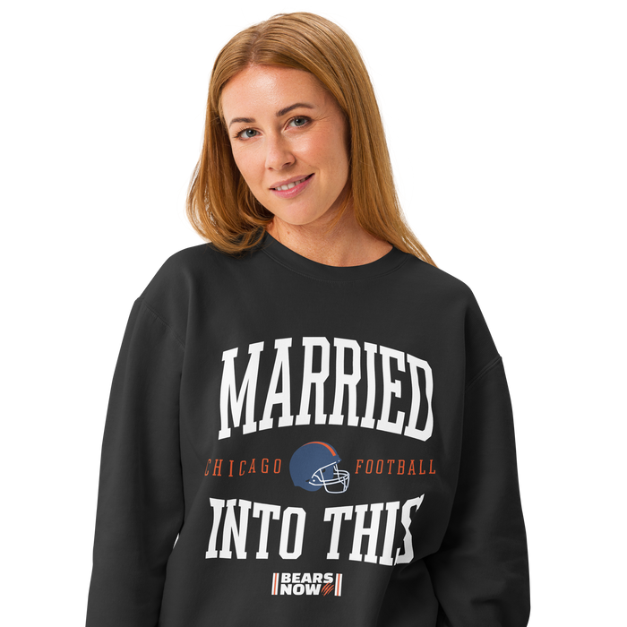 MARRIED INTO THIS | Chicago Football Women's Sweatshirt (Dark)