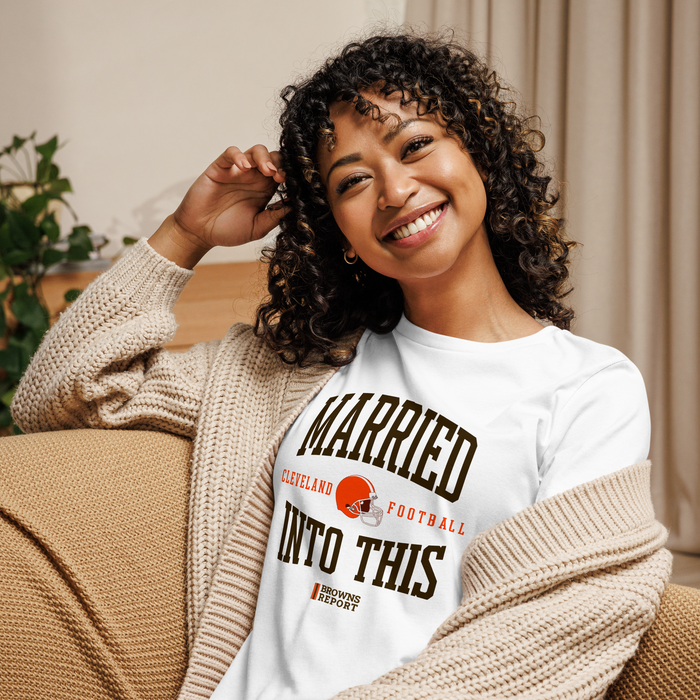 MARRIED INTO THIS | Cleveland Football Women's Relaxed T-Shirt