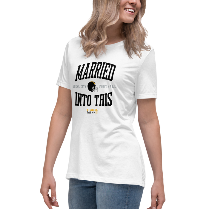 MARRIED INTO THIS | Pittsburgh Football Women's Relaxed T-Shirt