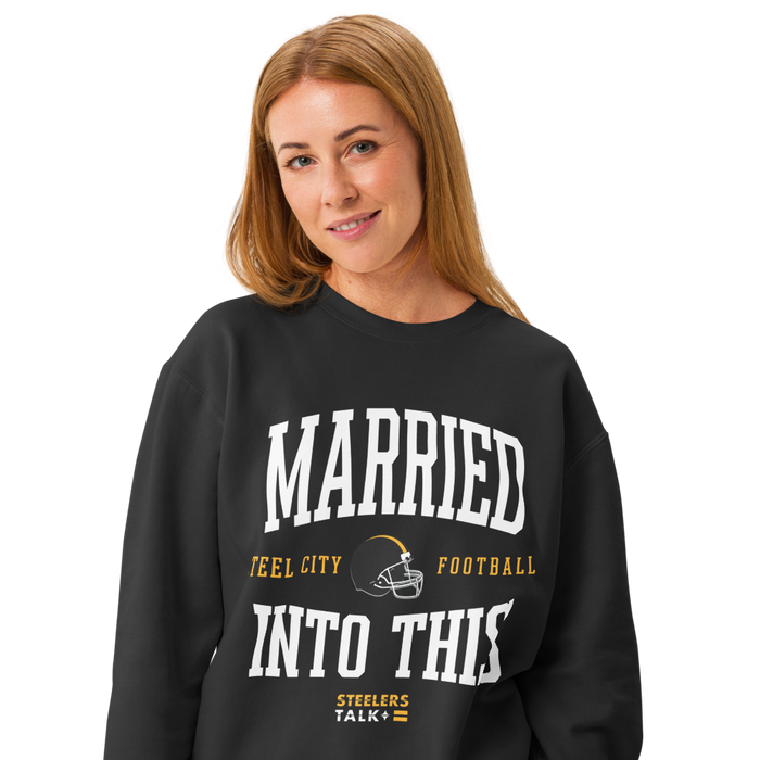 MARRIED INTO THIS | Pittsburgh Football Women's Sweatshirt (Dark)