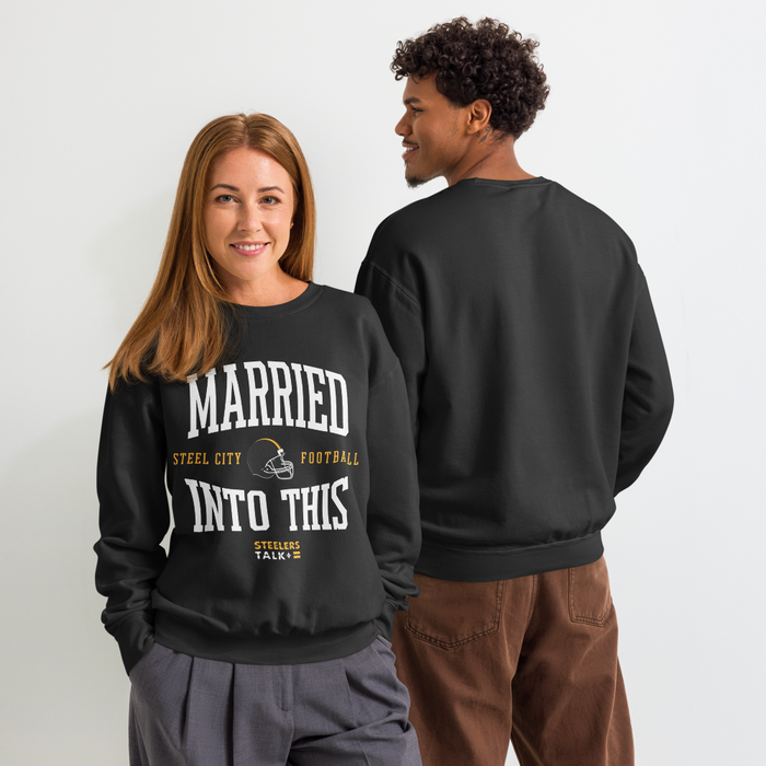 MARRIED INTO THIS | Pittsburgh Football Women's Sweatshirt (Dark)