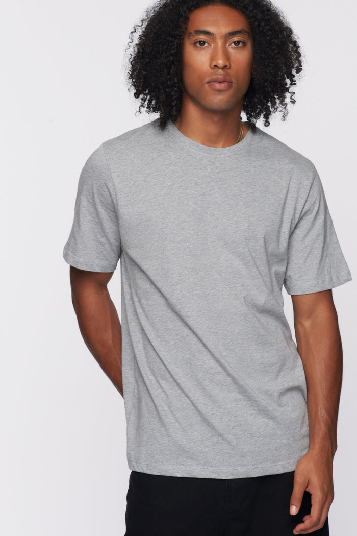 Men's Essential Crew in Heather Grey