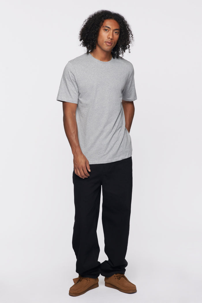 Men's Essential Crew in Heather Grey