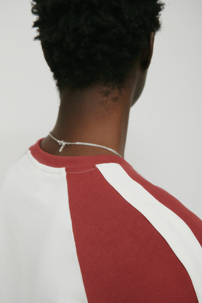 Men's Varsity V-Neck in Marshmallow/Yakimo