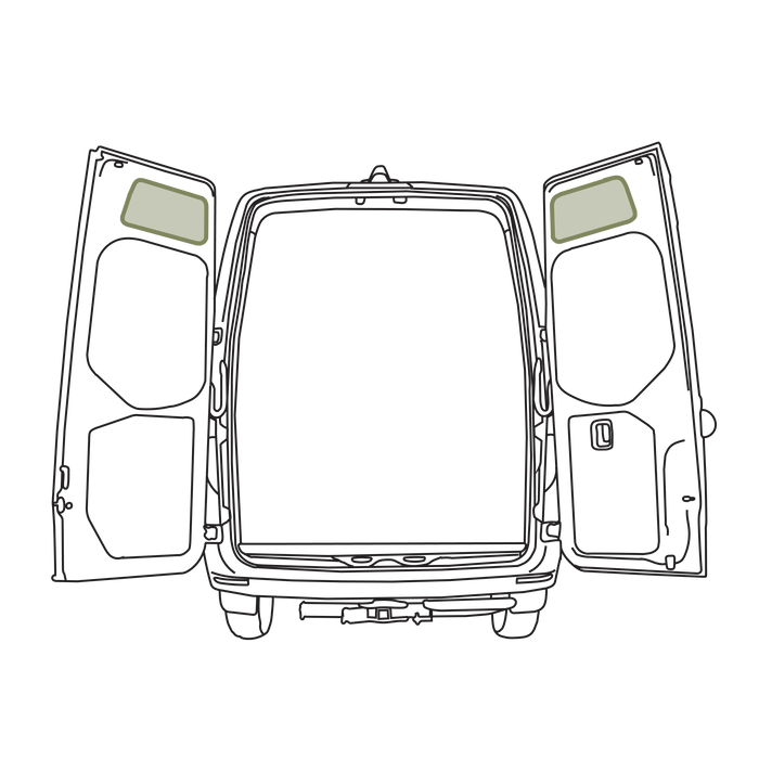 Mercedes Sprinter Upper Rear Door Storage Panels (Pair)